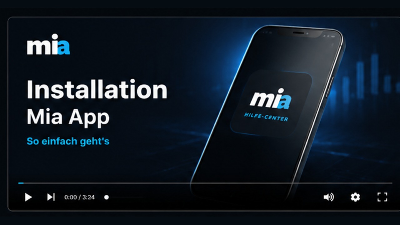 Platzhalter für das Installationsvideo der Mia App