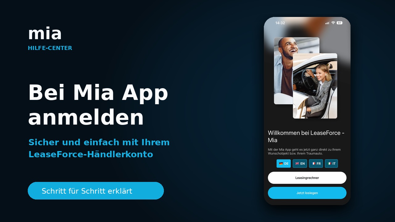 Platzhalter für das Anmeldevideo der Mia App